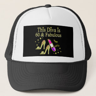 PRACHTIGE GOUDEN 60E VERJAARDAG HIGH HEEL DESIGN TRUCKER PET