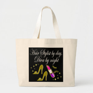 PRACHTIGE GOUDEN KAPPER EN SCHOONHEIDSSPECIALISTE GROTE TOTE BAG