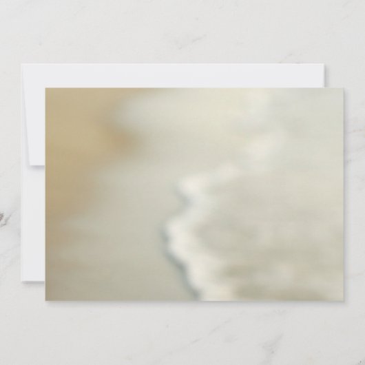 Prachtige gouden schelp strand trouw uitnodiging (Achterkant)