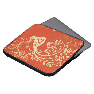 Prachtige gouden vogelbonenkruid Floral Laptop Sleeve