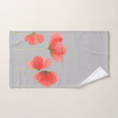 Prachtige grijze en rode badset bad handdoek (Handdoek)