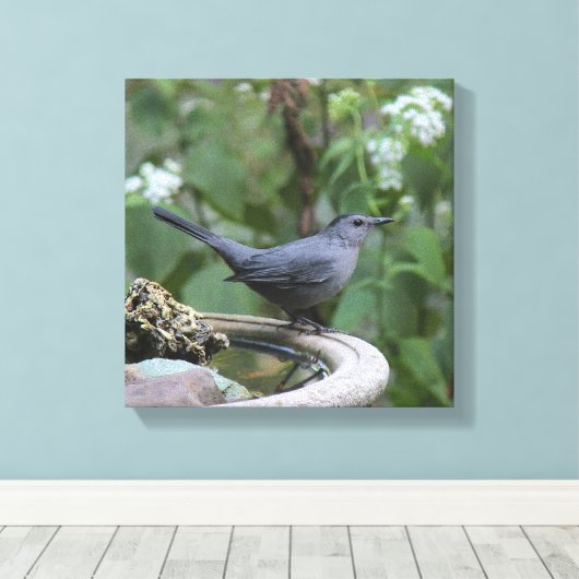 Prachtige grijze vangerpanelen canvas afdruk (Insitu (Houten vloer))