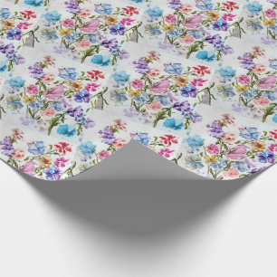 PRACHTIGE GRILLIGE BLOEMENTUIN CADEAUPAPIER