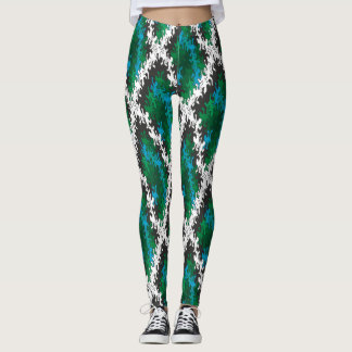 prachtige groene patronen leggings
