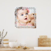 Prachtige grote foto-Poster met Script Border Poster (Keuken)