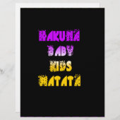 Prachtige Hakuna Matata Art Print Briefhoofd (Voorkant / Achterkant)