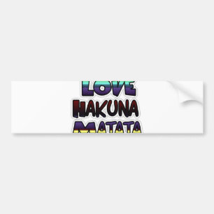 Prachtige Hakuna Matata Art Print Bumpersticker