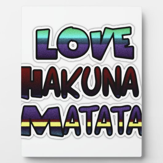 Prachtige Hakuna Matata Art Print Fotoplaat (Voorkant)