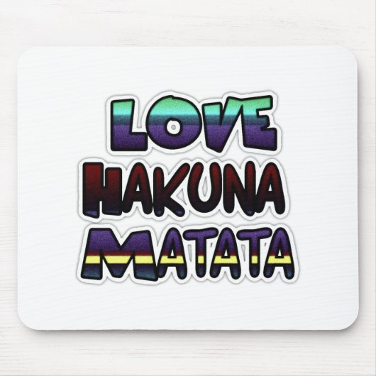 Prachtige Hakuna Matata Art Print Muismat (Voorkant)