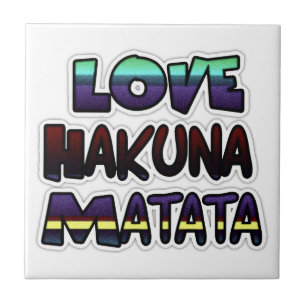 Prachtige Hakuna Matata Art Print Tegeltje