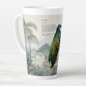 Prachtige handgeschilderde Nicobar Pigeon Latte Mo Latte Mok (Linkerhoek)