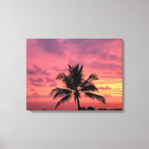 Prachtige Hawaiian Sunset Canvas afdrukken