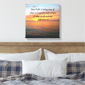 PRACHTIGE HEBREEËN 11:1 ZONSOPGANG ONTWERP CANVAS AFDRUK (Insitu (Slaapkamer))