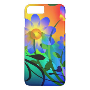 prachtige heldere florale iPhone 8 plus / 7 plus hoesje