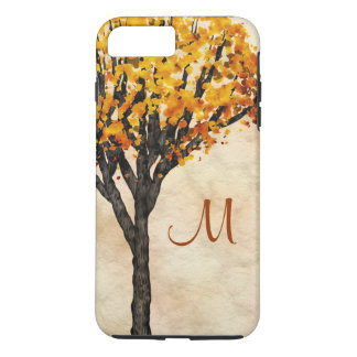 Prachtige Herfst Autumn Tree Monogram Initiaal iPhone 8 Plus / 7 Plus Hoesje