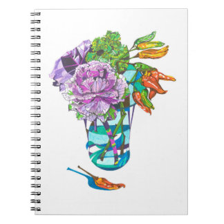 Prachtige herfst bloemenboeket notitieboek