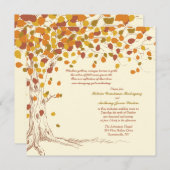 Prachtige herfst bruiloft uitnodiging (Voorkant / Achterkant)