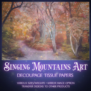 Prachtige herfst Fantasy Forest Decoupage Tissuepapier