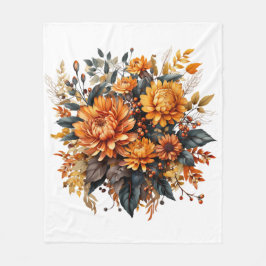 Prachtige Herfst Floral Fleece Deken