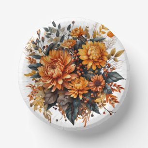 Prachtige Herfst Floral Papieren Kommen