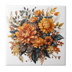 Prachtige Herfst Floral Tegeltje