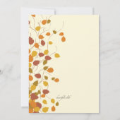 Prachtige Herfst foto uitnodiging (Achterkant)