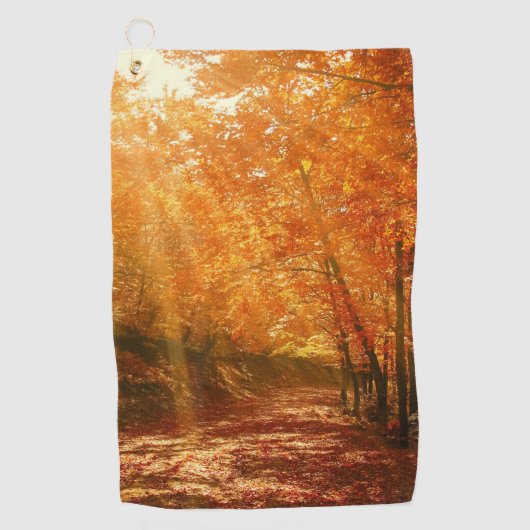 Prachtige herfst golfhanddoek (Voorkant)