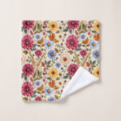 Prachtige herfstbloemen bad handdoek (Wasdoekje)