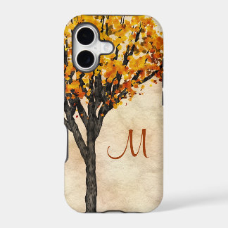 Prachtige herfstboom monogram initiaal