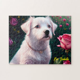Prachtige hond en Roos Collectie Legpuzzel