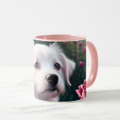Prachtige hond en Roos Collectie Mok (Voorkant rechts)