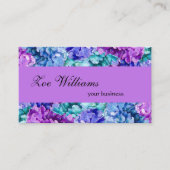 Prachtige hortensia bloemen, gepersonaliseerd visitekaartje (Voorkant)