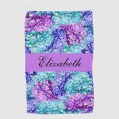 Prachtige hortensia bloesems, personaliseerbaar golfhanddoek (Voorkant)
