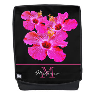 Prachtige HOT Roze Hibiscus-rugzak Rugtassen