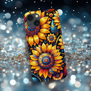 Prachtige hyperrealistische zonnebloemkunst iPhone 13 hoesje