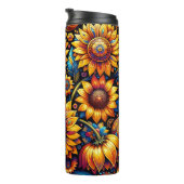 Prachtige hyperrealistische zonnebloemkunst thermosbeker (Geroteerd rechts)