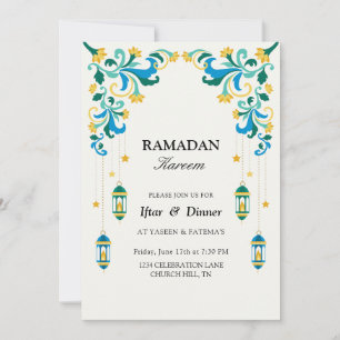 prachtige iftar-uitnodiging kaart