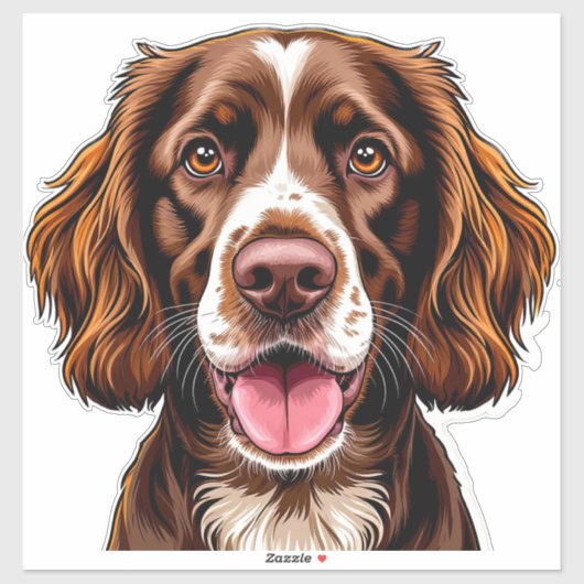 Prachtige illustratie van een Schattigee hond Sticker (Vel)