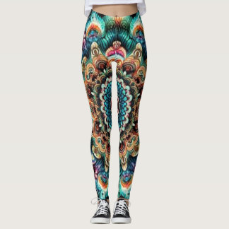 Prachtige ingerichte psychedelische cirkels Leggin Leggings