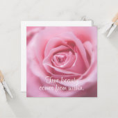 Prachtige Inspirerend prijsopgave: ware schoonheid Kaart (Voorkant / Achterkant in situ)