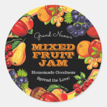 Prachtige jam  label reservering fruit