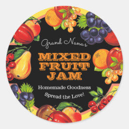 Prachtige jam label reservering fruit