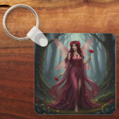 Prachtige januari Granaat Fairy Sleutelhanger (Voorkant)