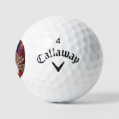 Prachtige Japanse meisjes Gothic Fantasy Triptych Golfballen (Logo)