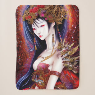 Prachtige Japanse meisjes Gothic Fantasy Triptych Sherpa Deken