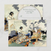 Prachtige  Japanse tuinpartij RSVP (Voorkant / Achterkant)