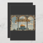 Prachtige Jerusalem-koepel van het Rock Design Kaart (Voorkant / Achterkant)