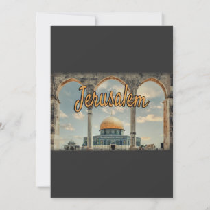 Prachtige Jerusalem-koepel van het Rock Design Kaart