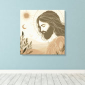 Prachtige Jesus Canvas Muurkunst (Insitu (Houten vloer))