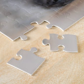 Prachtige kat die naar je jigzaag puzzle staart legpuzzel (Zijkant)